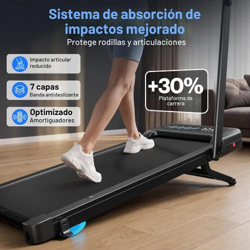 Vista 10 de Cardirun Almohadilla para caminar con inclinación automática y barra