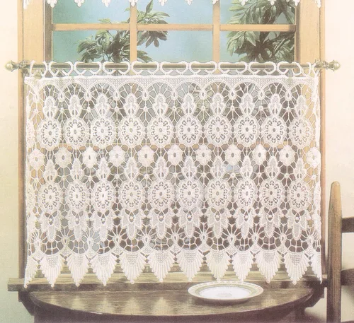 Vista 12 de Cortina de Medallón Macramé de Today's Curtain 30 cm, Color Écru, 89 cm x 30 cm