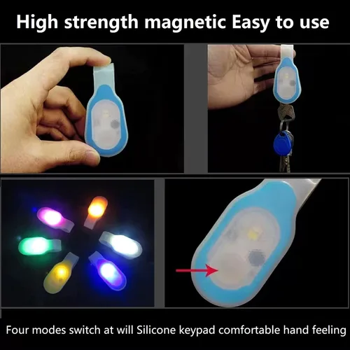 Vista 5 de Linterna de emergencia ligera para enfermera, manos libres, linternas LED con clip, adecuada para caminar, correr, mascotas, actividades al aire Azul