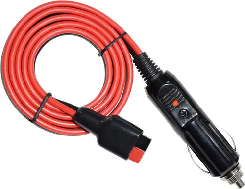 Vista 2 de 15A Enchufe de Encendedor de Cigarrillos de Coche Cable de Extensión de 1m/3.3ft 14AWG Adaptador de Cargador de Batería Conector de 45A Compatible