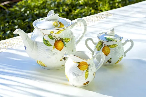 Vista 5 de Lemon Bee - Juego de té de porcelana fina (11 piezas)