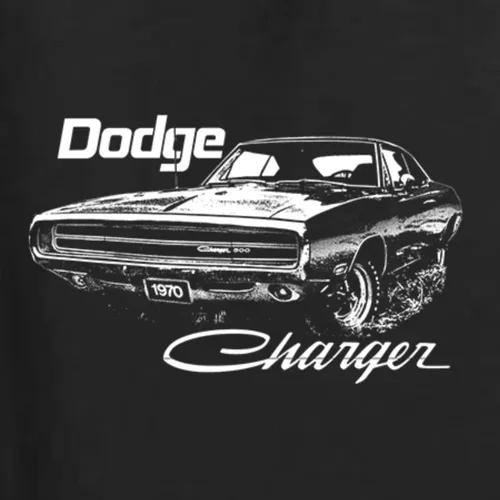 Vista 2 de Vintage White 1970 Dodge Charger Racing Cars and Trucks - Camiseta gráfica para hombre Blanco