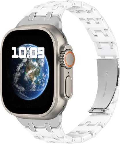 Vista 8 de Bands Compatible Apple Watch Ultra Band 42-49mm, Soft Silicone Waterproof Bands