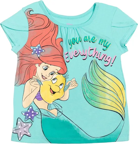 Vista 4 de Disney Princess Moana Frozen - Conjunto de 3 piezas de camiseta de tul con falda de malla y coletero para niñas pequeñas y grandes