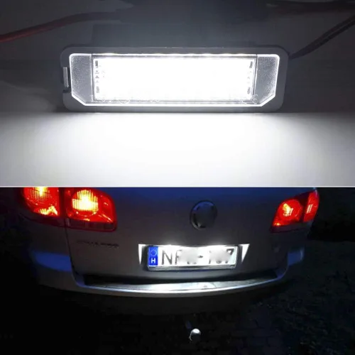 Vista 5 de 2 piezas de luces LED para matrícula con lámparas de número para MK5 GTI MK6 MK7 Golf 5 Golf 6 Golf 7 New Beetle Passat CC Rabbit Eos Phaeton Polo