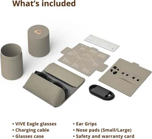 Vista 10 de HTC Vive Eagle AI Glasses – Pantos Clear Lens, Charcoal Black Negro carbón - Lente transparente