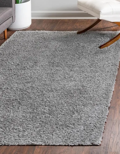 Vista 352 de Unique Loom Colección Davos Shag - Alfombra Lino