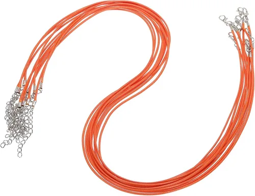 Vista 8 de MECCANIXITY 10 cordones de collar encerado de 18 pulgadas, cadena de collar a granel con cierre de 0.059 in de cuerda de cuero encerado para hacer