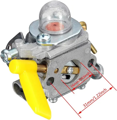 Vista 4 de 308054043 Carburador con bujía Kit de línea de combustible para Homelite Ryobi CS26 RY09800 RY28021 RY28041 RY28065 UT32601 UT32601A UT32605 UT32651