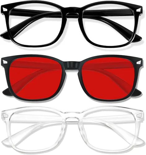Vista 23 de Lentes de luz azul para mujeres y hombres 99% de bloqueo de luz azul para computadora, juegos, televisión, pantalla de teléfono, marco cuadrado