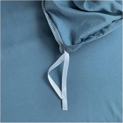Vista 5 de Bedding Set Fabric Duvet Cover Set Solid Color Bed Cover Set Single Double King Size Quilt Cover Set,Bedding