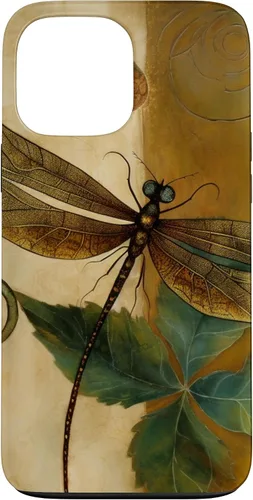 Vista 23 de Funda para iPhone 16 con diseño floral de libélula bohemia