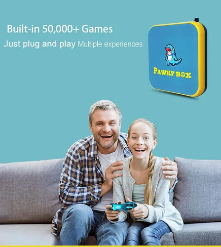 Vista 3 de F.JOIAMLL Pawky Box Video Game Console with built-in 50,000+ games, home game console, 2 controllers, support NESNEOGEODCN64PS1PSP, WiFiLAN, best