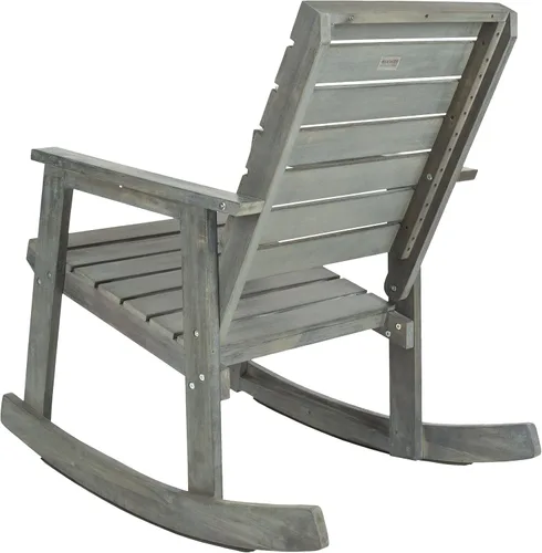 Vista 4 de Safavieh Colección al aire libre Alexei - Mecedora gris ceniza Gris cenizo