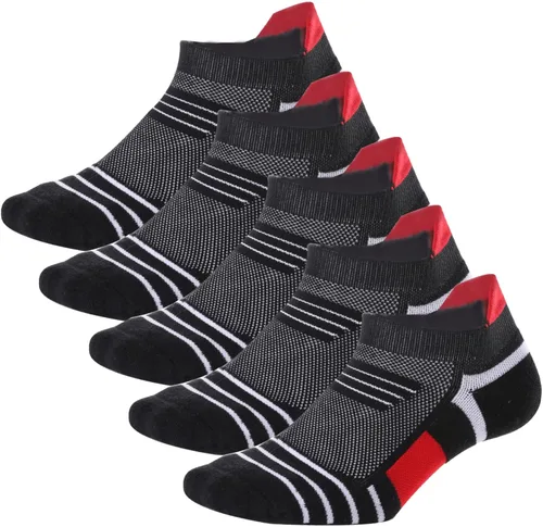 Vista 8 de Kodal Copper Cushioned Athletic Ankle Socks, Low Cut Training Socks, Odor Free, Moisture Wicking, Arch Compression (5 Pairs)