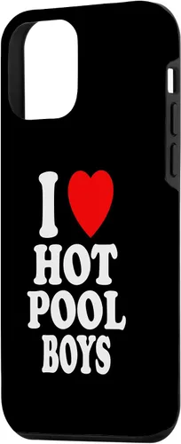 Vista 2 de iPhone 12 mini I Heart (Love) Hot Pool Boys Summer Cleaning MILF Cougar Case