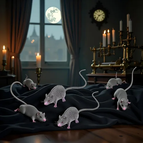 Vista 4 de 2Pcs Lifelike Fake Mouse Realistic Mice, Spooky Rat, Halloween Prank, Rubber Rat with Long Tail, Creepy April Fool's Day Decorations