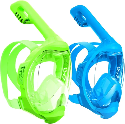 Vista 12 de Kids Full Face Snorkel Mask, Snorkeling Gear for Kids, Kids Scuba Mask and Snorkel, Diving Mask, Snorkeling Set, 180 Degree Panoramic View Anti-Fog