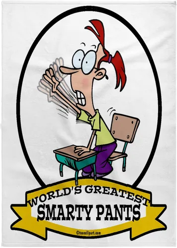 Vista 8 de 3dRose Funny Worlds Greatest Smarty Pants Cartoon 15x22 Hand Towel