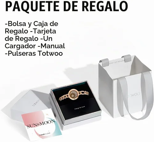 Vista 6 de TOTWOO Pulseras táctiles de larga distancia con sol y luna para parejas