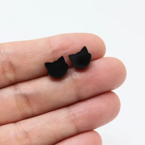 Vista 11 de Pendientes acrílicos cortados con láser sin metal en postes de plástico