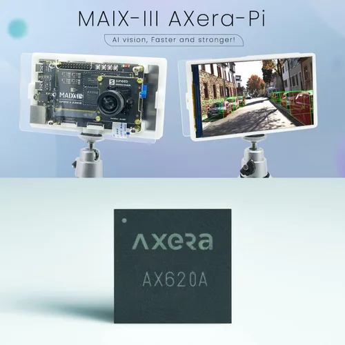 Vista 4 de Sipeed M3AXPI Linux AI - Placa de desarrollo basada en AX620A Soc con Quad-Core Cortex A7 1Ghz CPU 3.6TOPs NPU 2GB LPDDR4X RAM integrada WiFi