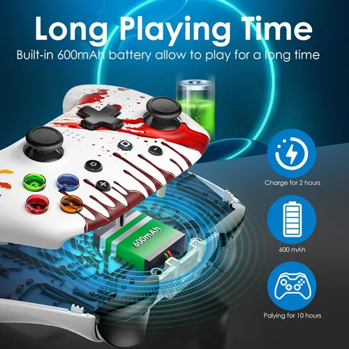 Vista 4 de REDSTORM 2.4g Wireless Game Controller for Windows PC,Android,Switch,Steam Deck, PC Gaming Controller with 4 Programmable Buttons, Dual Vibration