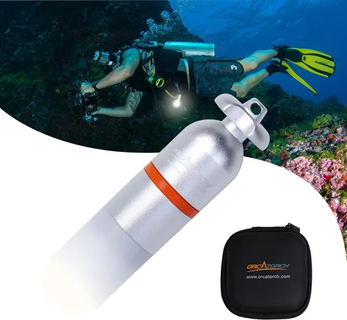 Vista 12 de ORCATORCH SD01PRO Luz de señal de buceo mejorada y brillante, baliza sumergible Mini marcador de tanque con modos constantes y parpadeantes