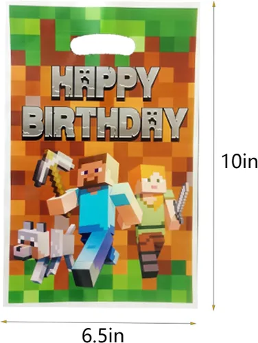 Vista 2 de 30pcs Pixel Fiesta de Cumpleaños Bolsas de Regalo Bolsas de Dulces Bolsas de Goody Pixel Fiesta de Cumpleaños Suministros Decoraciones (1)