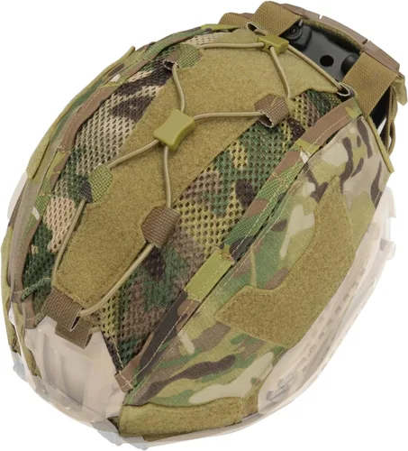 Vista 8 de IDOGEAR Tactical Helmet Cover with Battery Pouch for Fast Helmet Negro