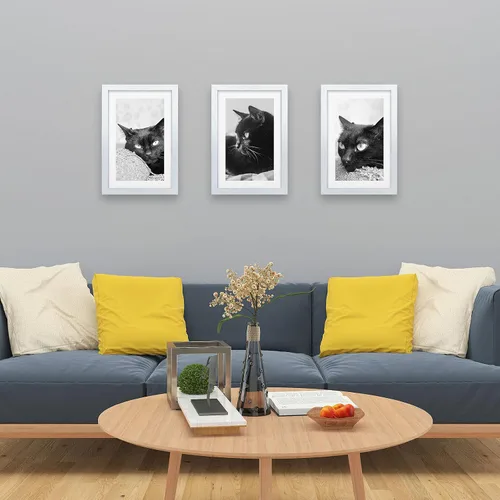Vista 79 de VCK Marcos para póster de madera maciza de 22.375 x 34 pulgadas, marco de fotos A1 negro con montaje en pared, paquete de 3