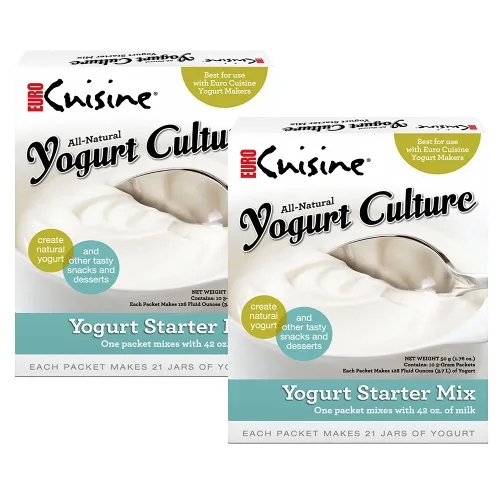 Vista 8 de Euro Cuisine RI1020 Iniciador de Cultivo de Yogur Totalmente Natural – Perfecto para Sin Lácteos, Leche Entera, Yogur Proteico – Bolsas de Yogur