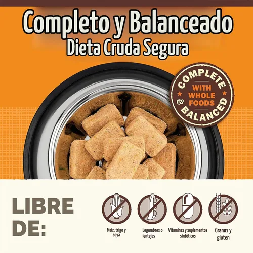 Vista 5 de Primal - Nuggets de comida liofilizada para perros, 5.5 onzas, cuchara completa y equilibrada y sirve alimentos crudos saludables sin granos