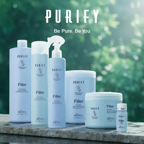 Vista 6 de Kaaral Purify Filler Shampoo - Fórmula fortalecedora y voluminizadora para mujeres y hombres - Cuidado del cabello espesante para una apariencia más