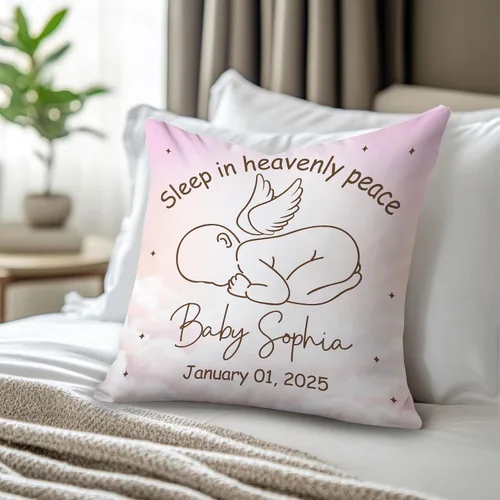 Vista 6 de Hyturtle Almohada conmemorativa personalizada para bebé (bebé conmemorativo 1)