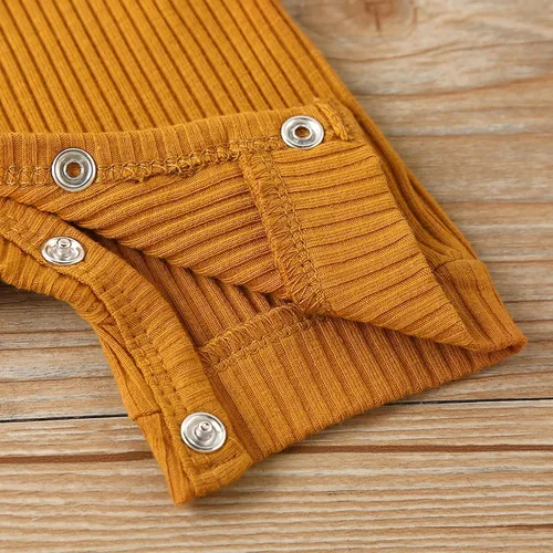 Vista 7 de Paquete de 2 mamelucos unisex para bebé recién nacido, con botones sólidos, para verano, ropa