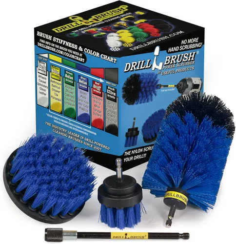 Vista 8 de Useful Products - Juego de cepillos de limpieza de baño - Cepillo para taladro - Herramientas de limpieza para taladro - Depurador de ducha