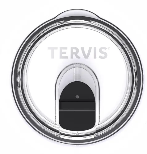 Vista 2 de Tapa deslizante Tervis fabricada en Estados Unidos para taza de viaje de doble pared aislada mantiene las bebidas frías y calientes, se ajusta a 12
