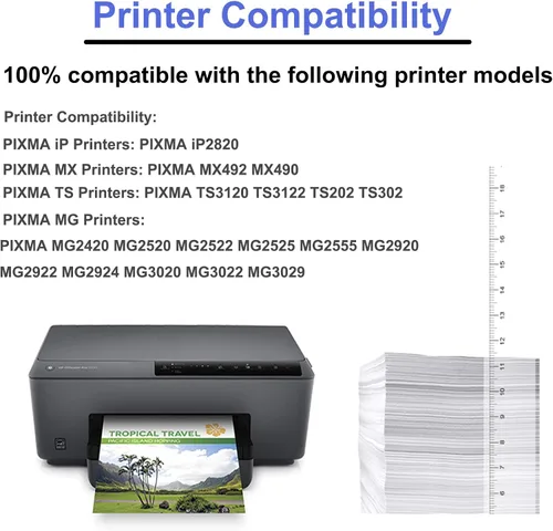 Vista 3 de NineLeaf Cartucho de tinta remanufacturado de alto rendimiento compatible con Canon PG-245XL PG-245 245XL 245 XL uso para impresoras Pixma MX492