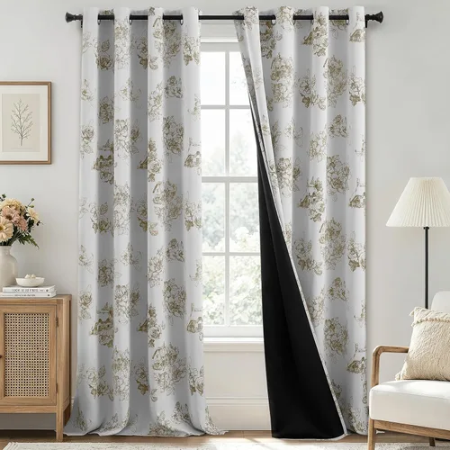 Vista 160 de SimpleHome - Cortinas opacas 100% para recámara, cortinas de ventana con ojales beige, con aislamiento térmico, cortinas de oscurecimiento