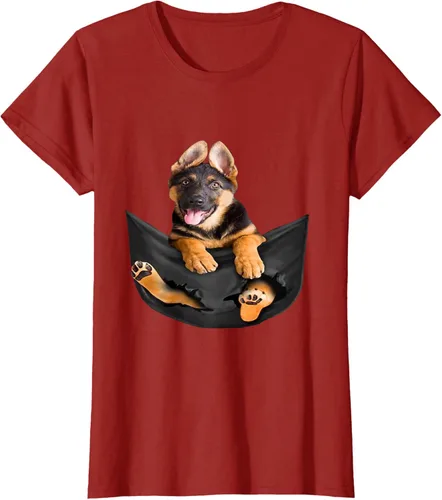 Vista 47 de Dog Lovers Gifts - Camiseta divertida con cara de perro con bolsillo, Negro, S