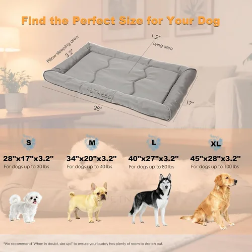 Vista 5 de Camas para perros resistentes al agua para cajas de metal, uso en interiores y exteriores, para perros de hasta 30 libras, tela Oxford 900D