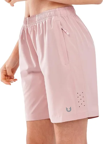 Vista 37 de NORTHYARD Pantalones cortos deportivos de senderismo para mujer, de secado rápido, ligeros, para gimnasio, entrenamiento, con 3 bolsillos