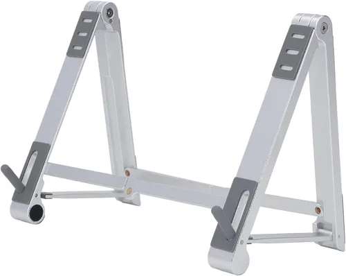 Vista 10 de Foldable Laptop Stand, Portable Multi Height Adjustable Ergonomic Laptop Stand for Mobile Phone Tablet Laptop Aluminum Alloy Silicone (Grey)
