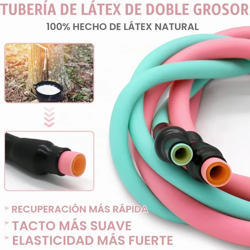 Vista 4 de Aihoye Bandas de resistencia para entrenamiento, bandas de ejercicio con asas, bandas elásticas para ejercicio, bandas de entrenamiento con anclajes