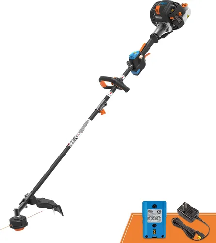 Vista 8 de LawnMaster NPTGSP2517A - Cortadora de césped a gas sin tirones con arranque eléctrico de 25 cc, 2 ciclos de 17 pulgadas