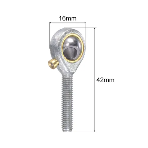Vista 2 de uxcell 2 unids POS5 Rodamiento de extremo de varilla esférico de 0.197 in de diámetro de junta autolubricada M5x0.8 Conector de rosca macho de mano