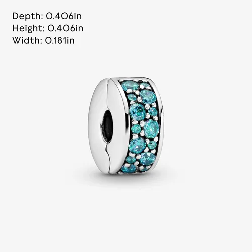 Vista 5 de Pandora 791817MCZ Teal Shinning Elegance Clip