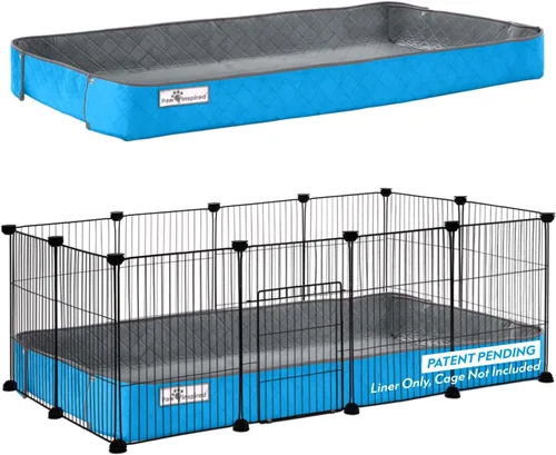 Vista 8 de Paw Inspired Critter Box Funda Lavable para Jaula, Ropa de Cama de Forro Polar Reversible con Lados Elevados para Hurones, Conejos, Ratas