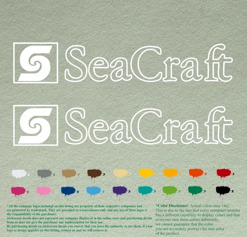 Vista 19 de SeaCraft Calcomanías de repuesto compatibles con Sea Craft, calcomanías de vinilo para barcos con motor fuera de borda, juego de 2